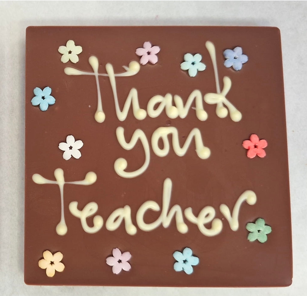 Thank You Teacher Milk Chocolate Decorated Bar