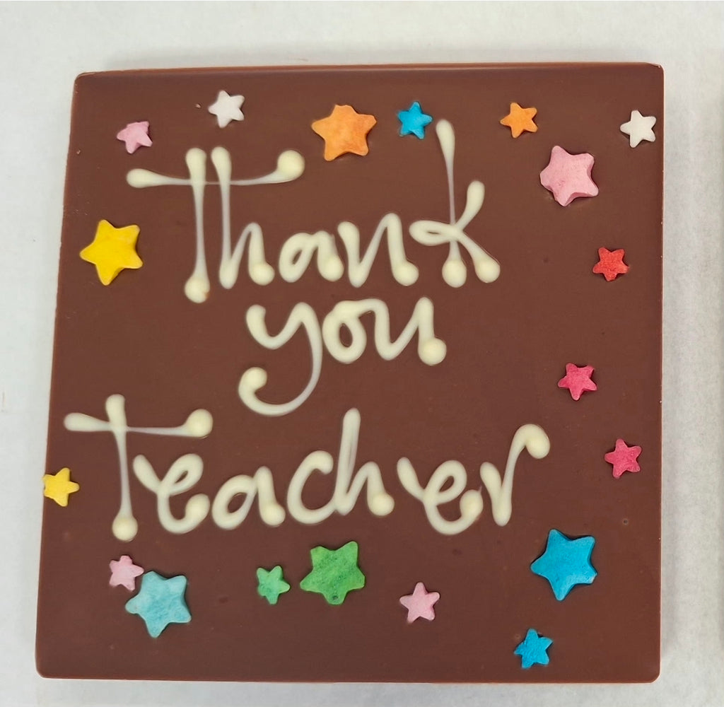 Thank You Teacher Milk Chocolate Decorated Bar