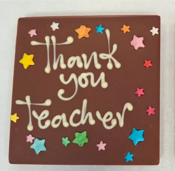Thank You Teacher Milk Chocolate Decorated Bar