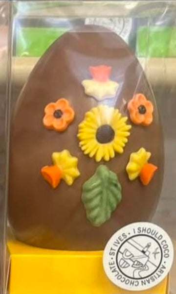 Coloured flowers/shapes Easter egg