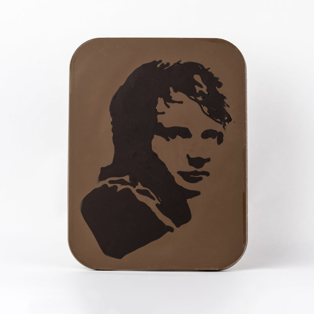 Chocolate Art Slab with image of Ed Sheeran