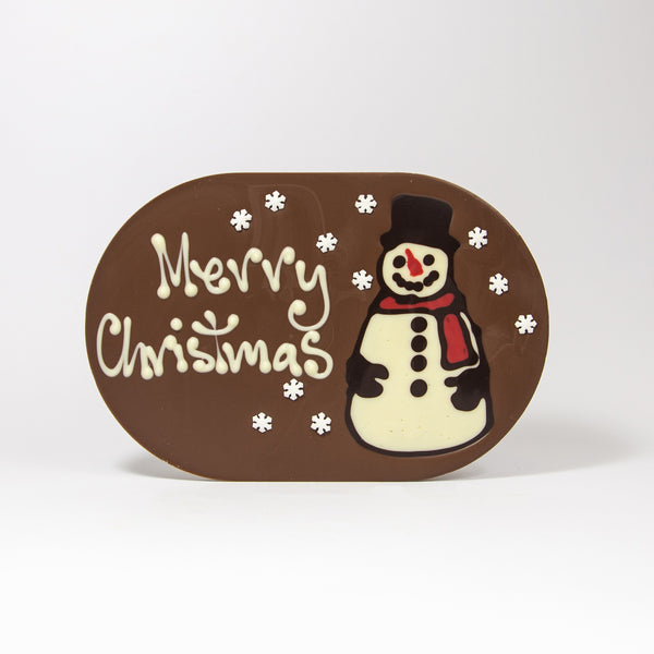 Merry Christmas Snowman Chocogram